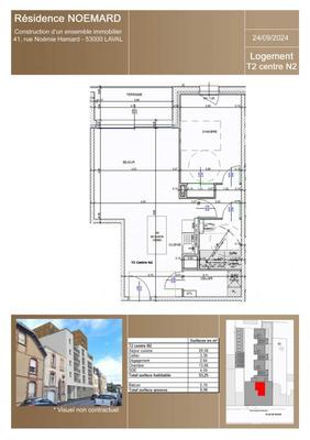 Appartement - 53 m² - 2 pièces