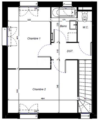Maison - 76 m² - 4 pièces