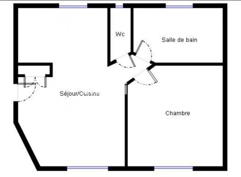 Appartement ancien - 37 m² - 2 pièces