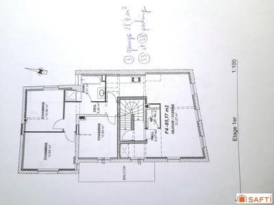 Appartement - 85 m² - 4 pièces