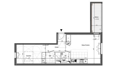 Appartement - 50 m² - 2 pièces