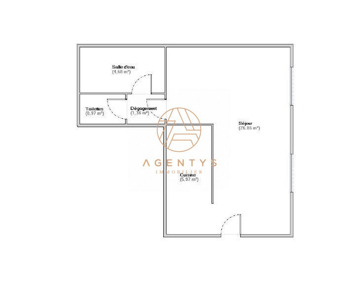 Appartement - 40 m² - 1 pièce