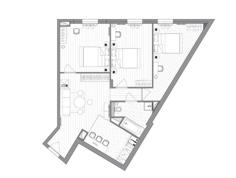 Chambre - 13 m² - 1 pièce