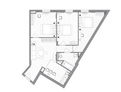 Chambre - 13 m² - 1 pièce