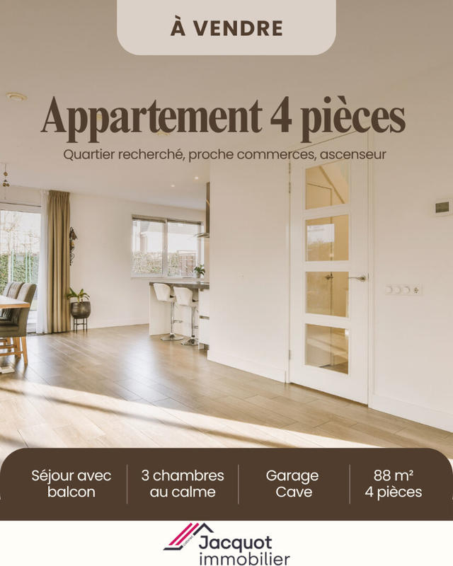 Appartement - 88 m² - 4 pièces