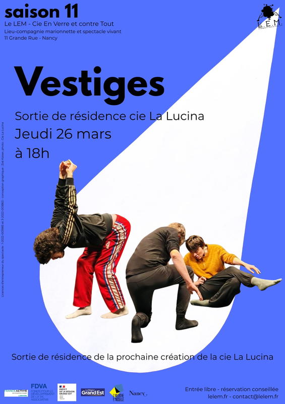 Spectacle théâtral - Sortie de résidence Vestiges – Cie la Lucina