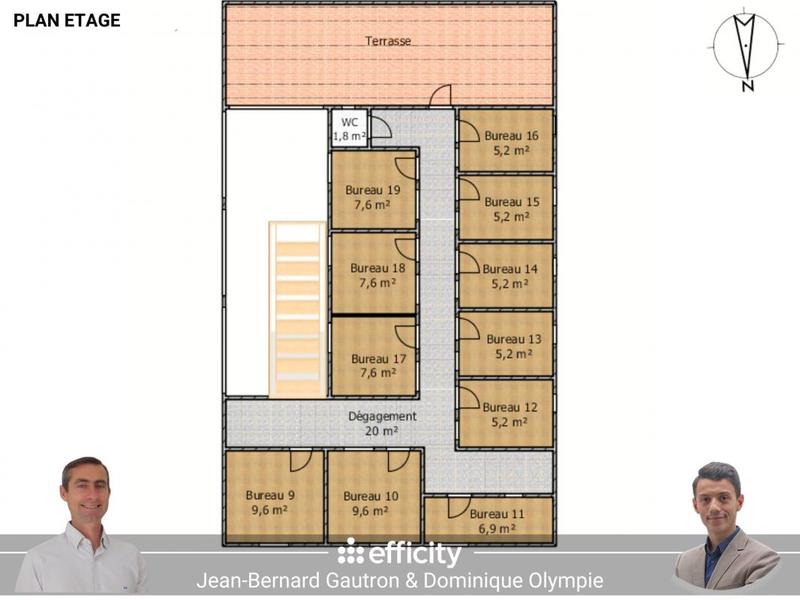 Bureau - 297 m² - 21 pièces
