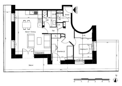 Appartement - 64 m² - 3 pièces