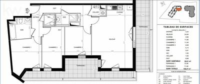 Appartement - 84 m² - 4 pièces