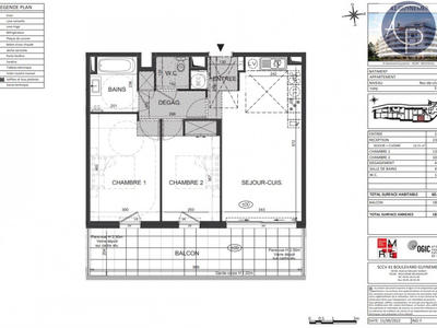 Appartement - 61 m² - 3 pièces