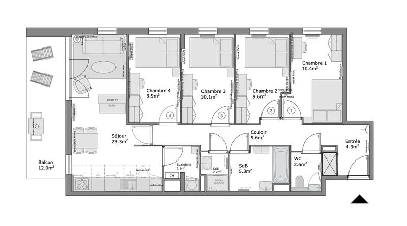 Appartement - 90 m²