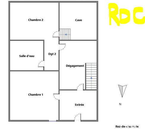 Maison de ville - 86 m² - 4 pièces