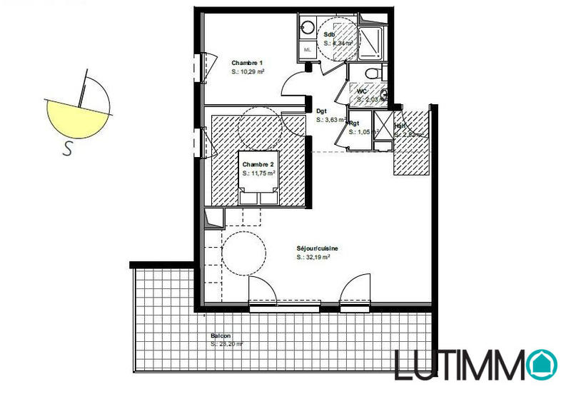 Appartement - 68 m² - 3 pièces