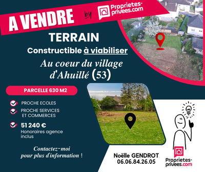 Terrain constructible - 630 m²