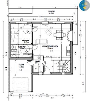 Maison - 98 m² - 5 pièces