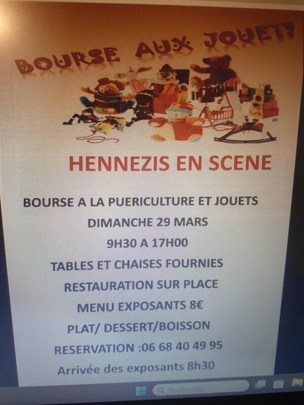 Bourse aux jouets hennezis en scène
