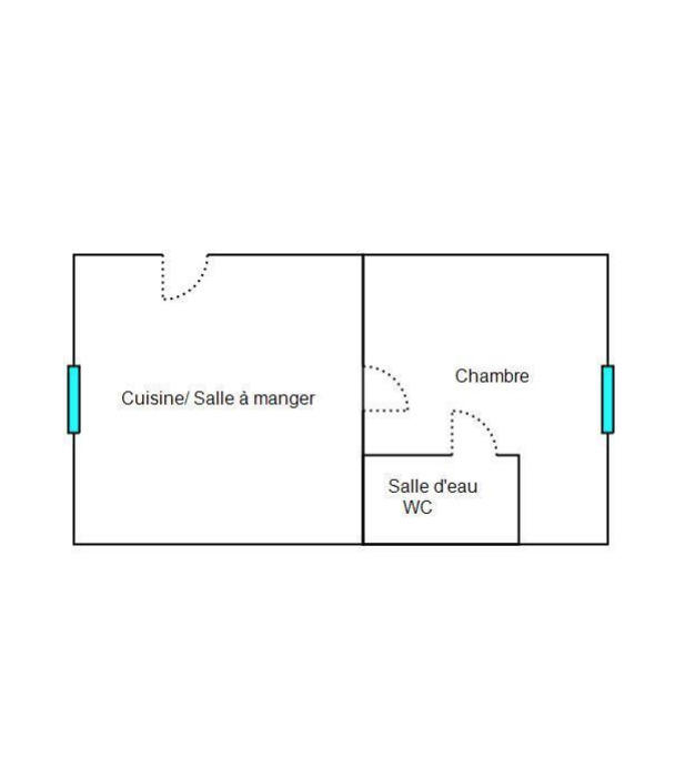 Appartement - 22 m² - 2 pièces