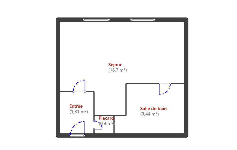 Appartement - 22 m² - 1 pièce
