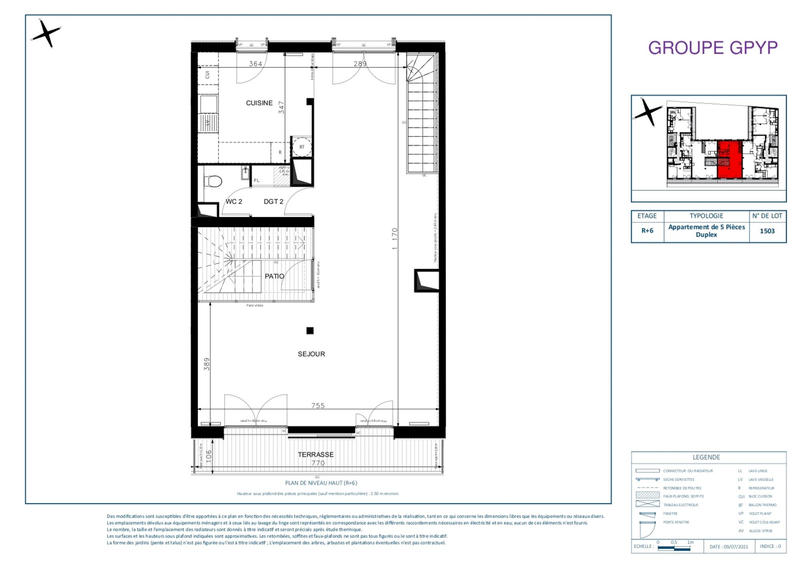 Duplex - 147 m² - 5 pièces