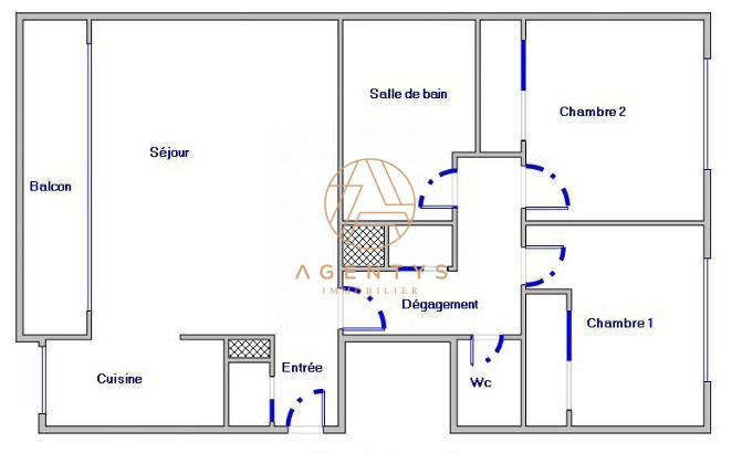 Appartement - 65 m² - 3 pièces