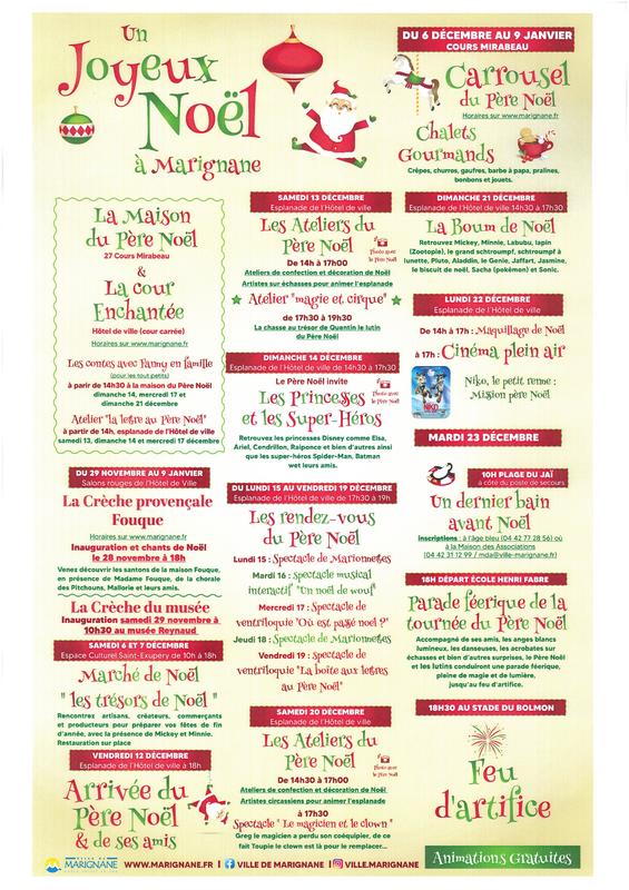 Les joies de Noël à Marignane : tout un programme !