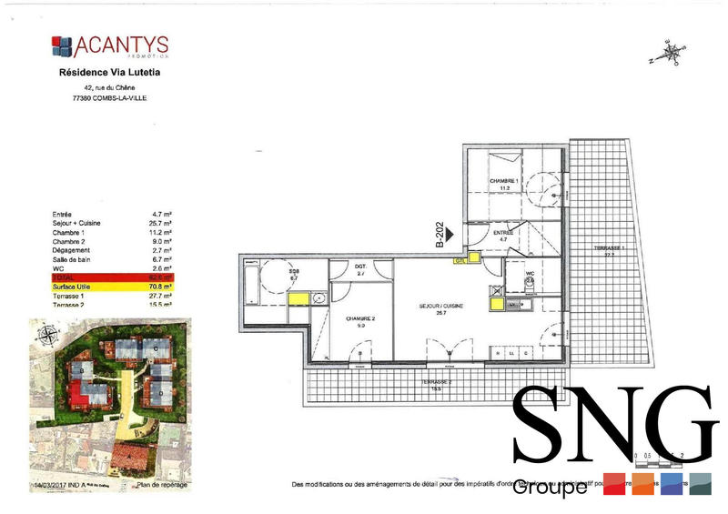 Appartement - 63 m² - 3 pièces