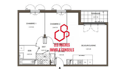 Appartement - 61 m² - 3 pièces