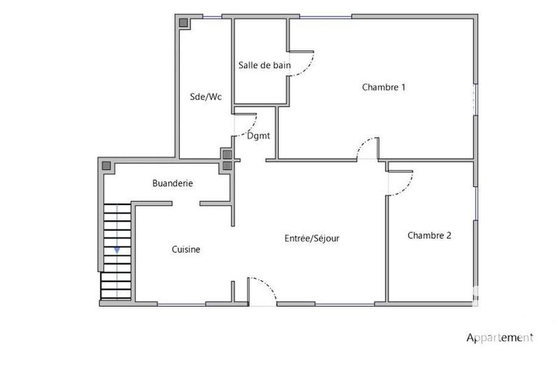 Appartement - 64 m² - 4 pièces