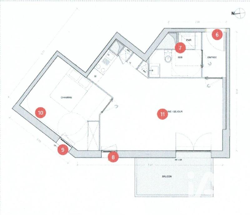 Appartement - 46 m² - 2 pièces