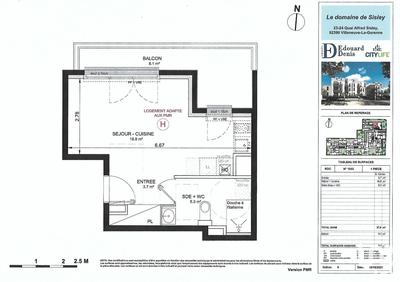 Appartement - 28 m² - 1 pièce