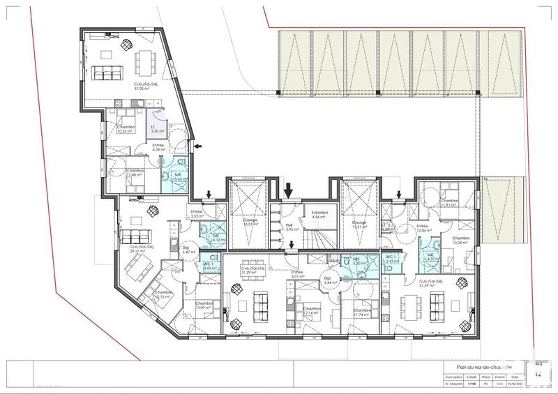 Appartement - 72 m² - 3 pièces