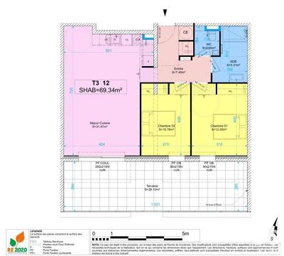 Appartement - 69 m² - 3 pièces