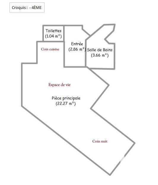 Appartement - 30 m² - 1 pièce