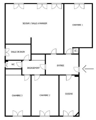 Appartement - 88 m² - 4 pièces