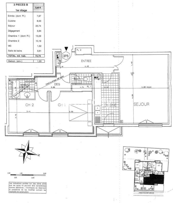 Appartement - 73 m² - 3 pièces