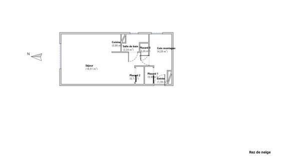 Appartement - 29 m² - 2 pièces