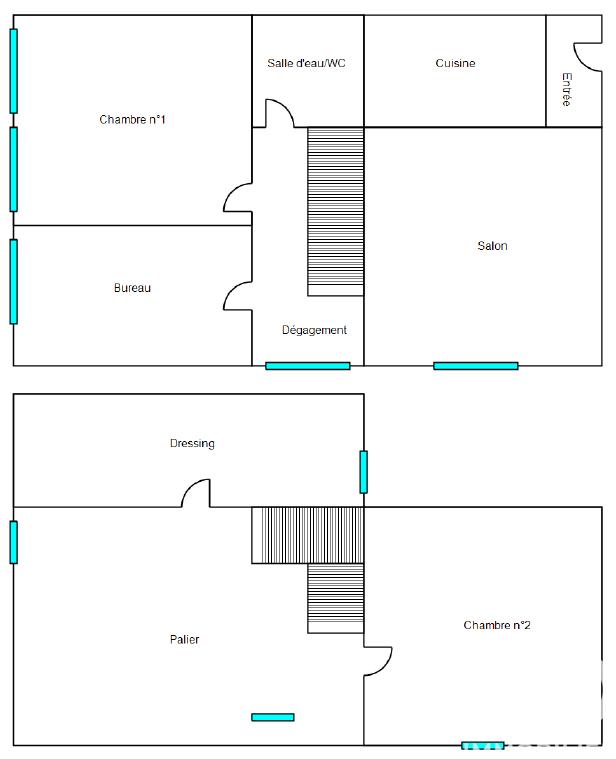 Duplex - 72 m² - 3 pièces
