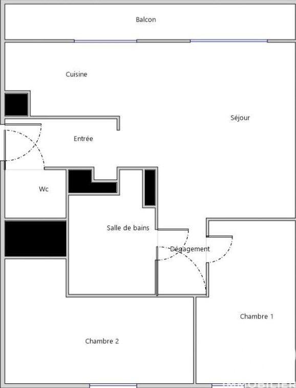 Appartement - 62 m² - 3 pièces