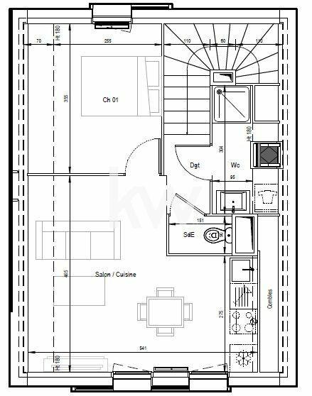 Appartement - 39 m² - 2 pièces