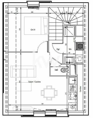 Appartement - 39 m² - 2 pièces