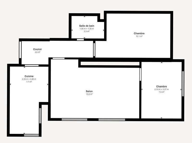 Appartement - 51 m² - 3 pièces