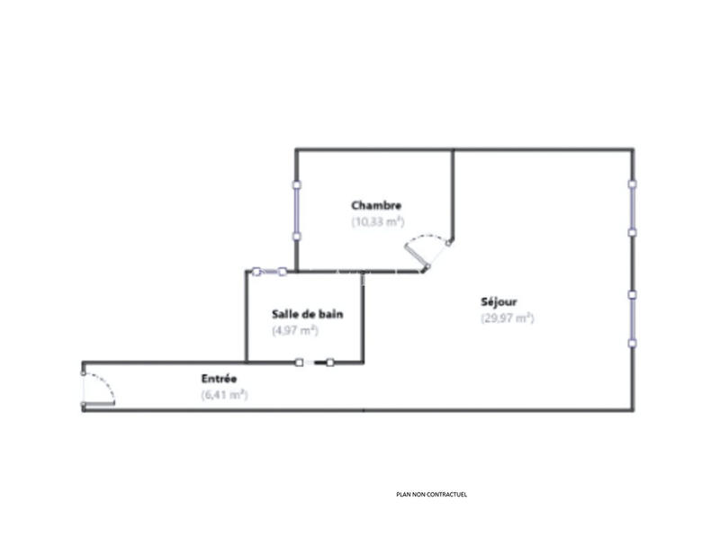 Appartement - 52 m² - 2 pièces