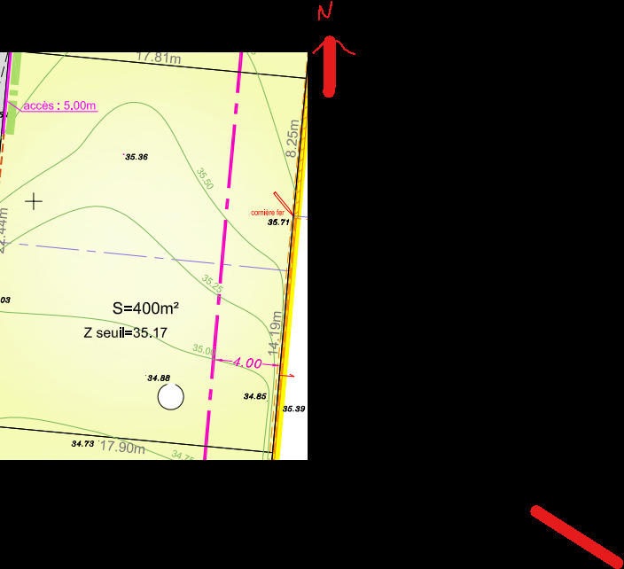 Terrain constructible - 400 m²