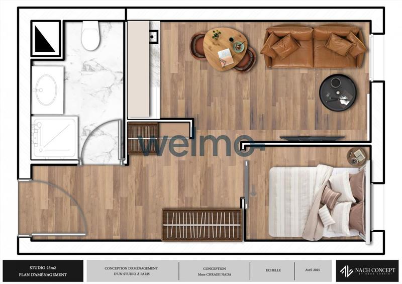 Appartement - 25 m² - 2 pièces