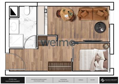 Appartement - 25 m² - 2 pièces