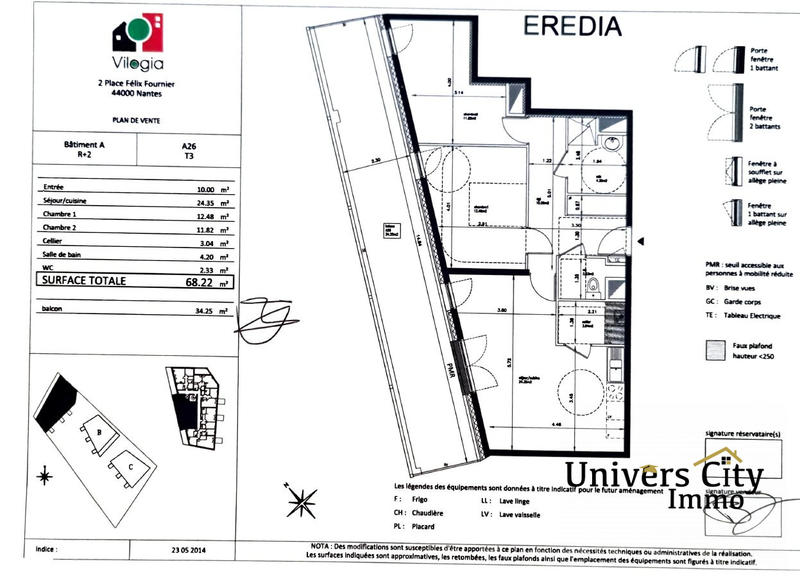 Appartement - 68 m² - 3 pièces
