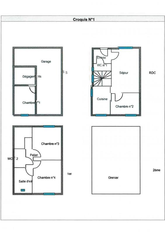 Maison - 87 m² - 5 pièces
