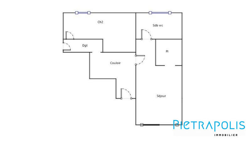 Appartement - 51 m² - 2 pièces