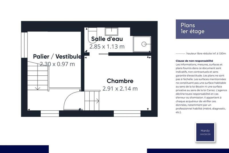 Appartement - 25 m² - 1 pièce