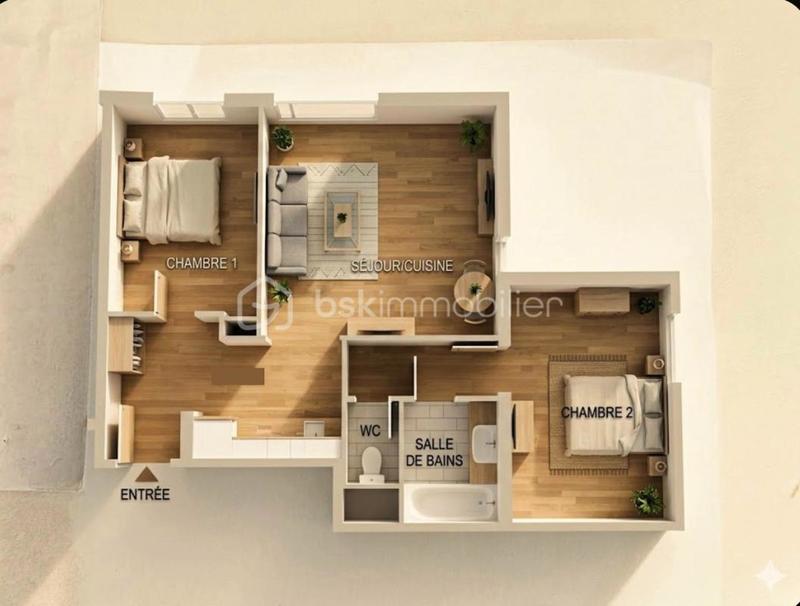 Appartement - 51 m² - 3 pièces